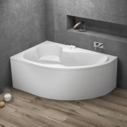 Polimat Mega wanna narożna 160x105 cm lewa biała 00230