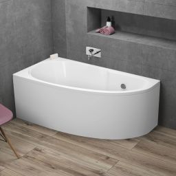 Polimat Miki wanna narożna 140x70 cm lewa biała 00372