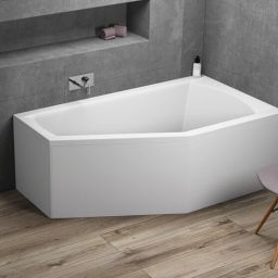 Polimat Selena wanna narożna 160x90 cm prawa biała 00951