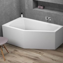 Polimat Selena wanna narożna 160x90 cm lewa biała 00953