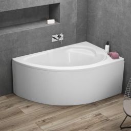 Polimat Standard wanna narożna 130x85 cm prawa biała 00343