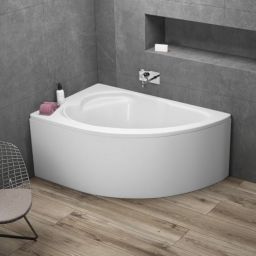 Polimat Standard wanna narożna 130x85 cm lewa biała 00350