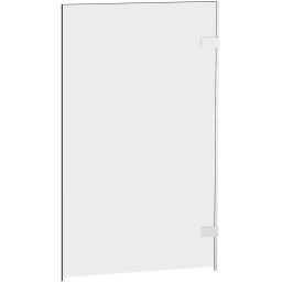 New Trendy Oxia parawan nawannowy 70 cm 1-częściowy prawy chrom połysk/szkło przezroczyste AXJ-1303