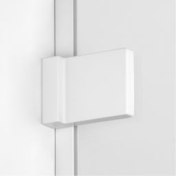 New Trendy Avexa White parawan nawannowy 100 cm 2-częściowy biały mat/szkło przezroczyste EXK-2972