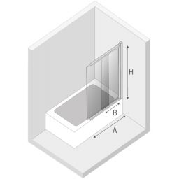 New Trendy Sensi parawan nawannowy 100x150 cm szkło przezroczyste P-0038