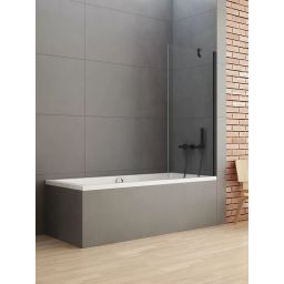 New Trendy New Soleo Black parawan nawannowy 70x140 cm czarny mat/szkło przezroczyste P-0079