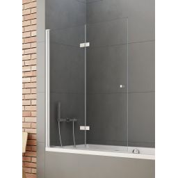 New Trendy New Soleo parawan nawannowy 110 cm 2-częściowy prawy chrom połysk/szkło przezroczyste P-0083