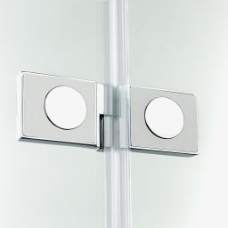 New Trendy New Soleo parawan nawannowy 110 cm 2-częściowy prawy chrom połysk/szkło przezroczyste P-0083