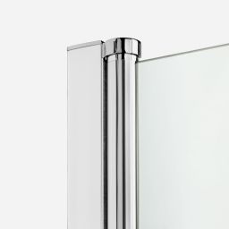 New Trendy New Soleo parawan nawannowy 110 cm 2-częściowy prawy chrom połysk/szkło przezroczyste P-0083