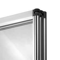 New Trendy Trex parawan nawannowy 120 cm 3-częściowy chrom połysk/szkło przezroczyste P-0154