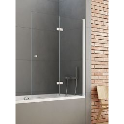 New Trendy New Soleo parawan nawannowy 120 cm prawy szkło przezroczyste P-0031