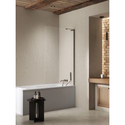 New Trendy Nesta parawan nawannowy 70 cm 1-częściowy Gunmetal Brushed/szkło przezroczyste P-0223-WL