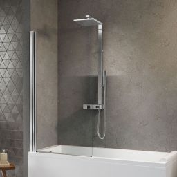 Novellini Aurora 1 parawan nawannowy 75 cm chrom/przezroczyste AURORAN175-1K