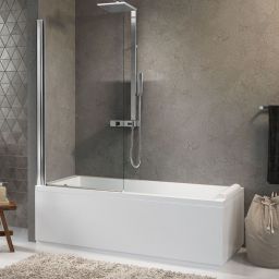 Novellini Aurora 1 parawan nawannowy 85 cm chrom/przezroczyste AURORAN185-1K