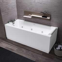 Novellini Calos 2.0 wanna prostokątna 170x80 cm z hydromasażem wodno-powietrznym Hydro Plus biała C2417080PC-A0K