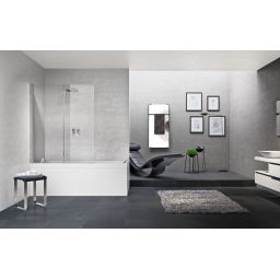 Novellini Young parawan nawannowy 120 cm 2-częściowy lewy chrom połysk/szkło przezroczyste Y21BSV120S-1K