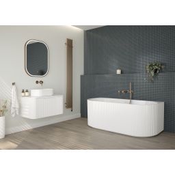 Oltens Hamnes szafka 80 cm podumywalkowa wisząca z blatem biały mat 68669000