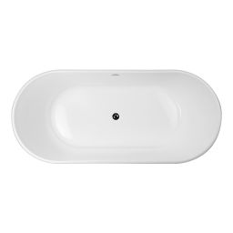 Oltens Inga wanna wolnostojąca 157x75 cm owalna biała 12007000