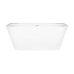 Oltens Delva wanna przyścienna 150x70 cm owalna biała 12018000