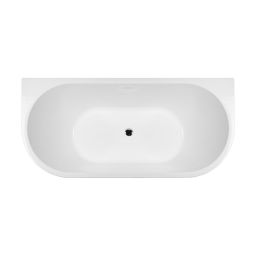 Oltens Delva wanna przyścienna 170x80 cm owalna biała 12019000
