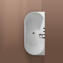 Oltens Hamnes wanna przyścienna 160x75 cm biała 12025000