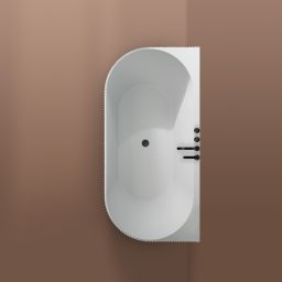 Oltens Hamnes wanna przyścienna 160x75 cm biała 12025000