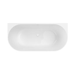 Oltens Holma wanna przyścienna 160x75 cm owalna biała 12300000