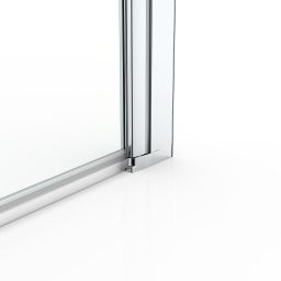 Oltens Fulla parawan nawannowy 85 cm 1-częściowy chrom połysk/szkło przezroczyste 23102100