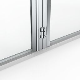 Oltens Fulla parawan nawannowy 98 cm 2-częściowy chrom połysk/szkło przezroczyste 23204100