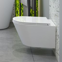 Zestaw Oltens Jog miska WC wisząca PureRim z deską wolnoopadającą Slim 42005000