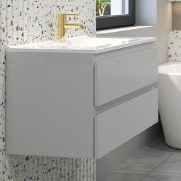 Oltens Vernal umywalka z szafką 80 cm biała 68003000