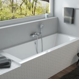 Zestaw Oltens Langfoss wanna prostokątna 160x70 cm z kompletem odpływowo-przelewowym Fusa (10003000, 03002100)