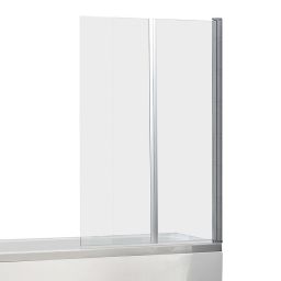 Oltens Fulla parawan nawannowy 98 cm 2-częściowy chrom połysk/szkło przezroczyste 23204100