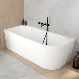 Oltens Delva wanna narożna 170x80 cm prostokątna biała 11000000