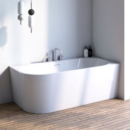 Oltens Hulda wanna narożna 160x75 cm prostokątna biała 11002000