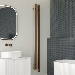 Oltens Stang (e) grzejnik elektryczny 180x20,5 cm miedź szczotkowana 55112610