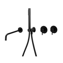 Paffoni Light bateria wannowo-prysznicowa podtynkowa czarna LIG010NO70ZWW