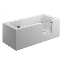 Polimat Avo wanna prostokątna 160x75 cm z drzwiami dla osób niepełnosprawnych biała 00012