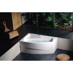 Polysan Evia wanna narożna 160x100 cm lewa biała 11611