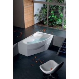 Polysan Mamba wanna narożna 160x95 cm prawa biała 28111