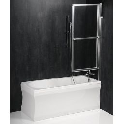 Polysan Olbia parawan nawannowy 123 cm srebrny/szkło przezroczyste 30317