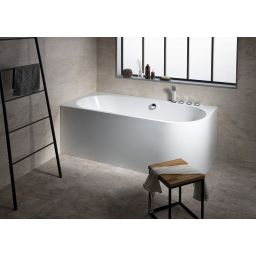 Polysan Astra Monolith wanna narożna 160x75 cm lewa biała 33611M