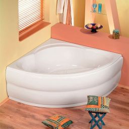 Polysan Alexandra wanna narożna 140x140 cm biała 95111