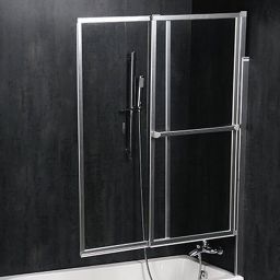 Polysan Olbia parawan nawannowy 123 cm srebrny/szkło przezroczyste 30317