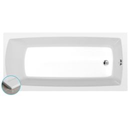 Polysan Lily Slim wanna prostokątna 150x70 cm biała 72273S