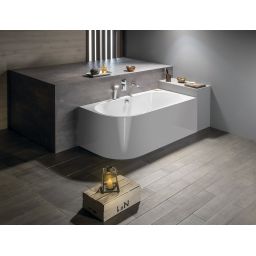 Polysan Viva Monolith wanna narożna 170x75 cm prawa biała 78119M