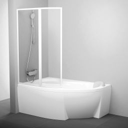 Ravak Rosa VSK2 160 L parawan nawannowy 2-częściowy lewy biały/przezroczyste 76L90100Z1