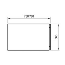 Ravak obudowa do wanny 75 cm boczna biała CZ00130A00