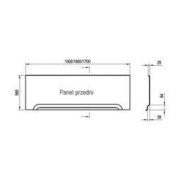 Ravak obudowa do wanny 160 cm przednia biała CZ001S0A00