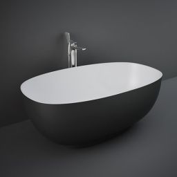 Rak Ceramics Rak Cloud wanna wolnostojąca 140x75,3 owalna czarny mat CLOBT14075504